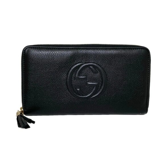 GUCCI Soho Black Leather Long Wallet bran362-100625 - Picture 1 of 7